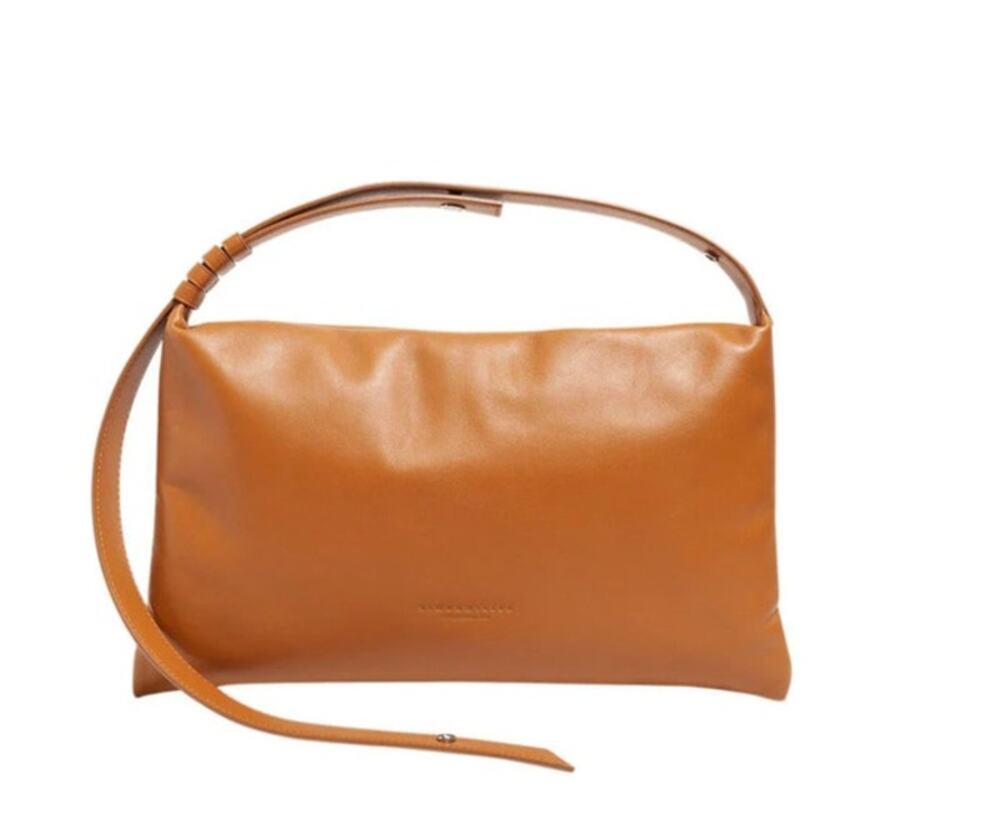 Simon Miller Ladies Cognac Brown Puffin Leather Shoulder Bag